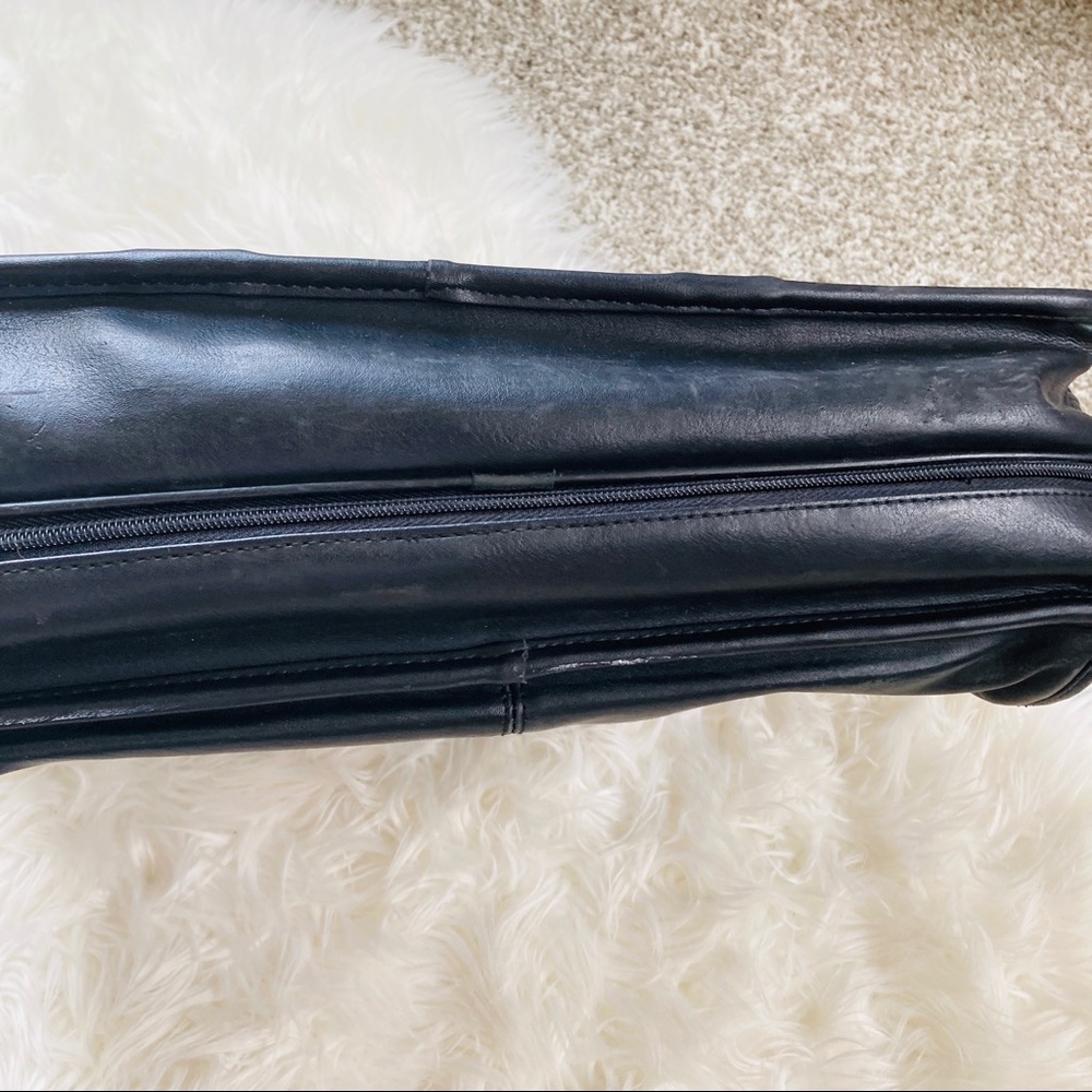 Vintage Perry Ellis | Genuine Leather Black Briefcase - Picture 7 of 7